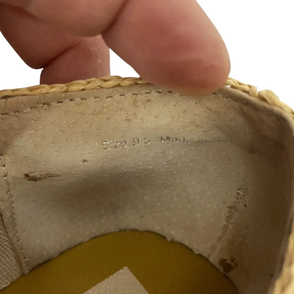 Dolce Vita Morgan Tan Suede‎ Espadrille Flats Ribbon Ankle Tie Shoes Womens 9.5
